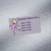 幸せな踊りのナースの芸術 マグネット名刺 (インサイチュ)