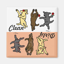 幸せな踊りラブラドールクリーン/ダーティ