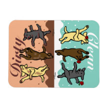 幸せな踊りラブラドールクリーン/ダーティ