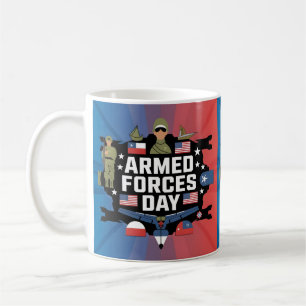 幸せな軍隊の日贈り物 コーヒーマグカップ