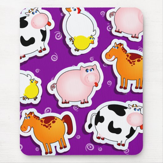 幸せな農場の背景、mousepad マウスパッド (正面)