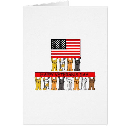 幸せな退役軍人の日の猫たち (正面)