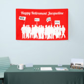 幸せな退職あなたの文字および背景色 横断幕 (トレードショー)