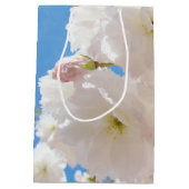 幸せな退職のギフトバッグは名前をカスタムするの花を加えます ミディアムペーパーバッグ (裏面)