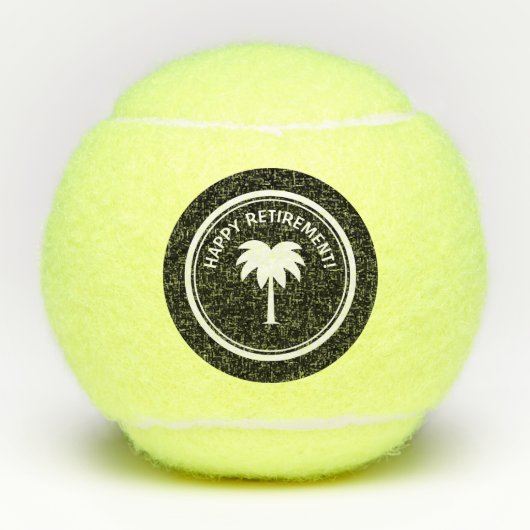 幸せな退職のテニス・ボールは退職したののために置きました テニスボール (正面)