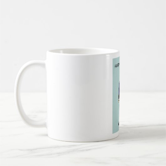 幸せな退職のパイロット コーヒーマグカップ (左)