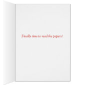 幸せな退職のヴィンテージの写真カード (内側 (右))