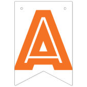 幸せな退職の旗の、オレンジおよびショッキングピンク色 バンティングフラッグ (第2の旗)