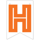 幸せな退職の旗の、オレンジおよびショッキングピンク色 バンティングフラッグ (第1の旗)