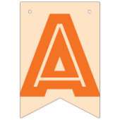 幸せな退職の旗、オレンジ色 バンティングフラッグ (第2の旗)