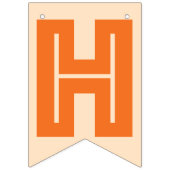 幸せな退職の旗、オレンジ色 バンティングフラッグ (第1の旗)