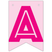 幸せな退職の旗、ピンク色 バンティングフラッグ (第2の旗)