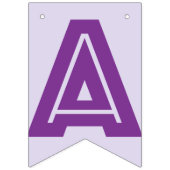 幸せな退職の旗、紫色色 バンティングフラッグ (第2の旗)