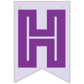 幸せな退職の旗、紫色色 バンティングフラッグ (第1の旗)