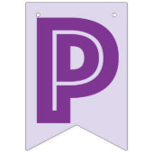 幸せな退職の旗、紫色色 バンティングフラッグ (第3の旗)