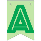 幸せな退職の旗、緑色 バンティングフラッグ (第2の旗)