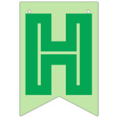 幸せな退職の旗、緑色 バンティングフラッグ (第1の旗)