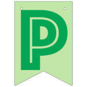 幸せな退職の旗、緑色 バンティングフラッグ (第3の旗)