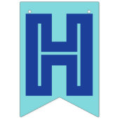 幸せな退職の旗、青い色 バンティングフラッグ (第1の旗)