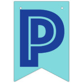 幸せな退職の旗、青い色 バンティングフラッグ (第3の旗)