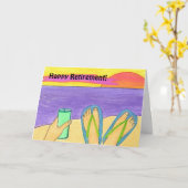 幸せな退職! 挨拶状 カード (黄色い花)