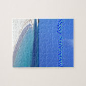 幸せな退職-青空、青い海 ジグソーパズル (横)