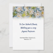 幸せな通過フローラ素朴グリーティングカード シーズンカード (裏面)