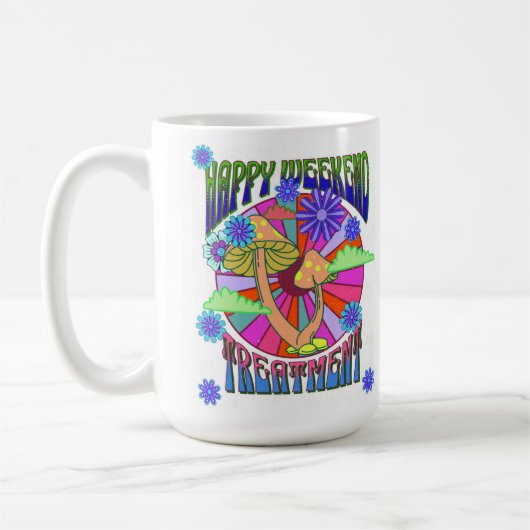 幸せな週末のマグカップ コーヒーマグカップ (左)