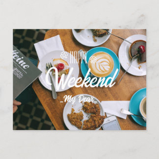 幸せな週末親愛 ポストカード