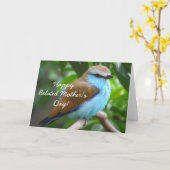 幸せな遅れて母の日の美しい鳥カード カード (黄色い花)