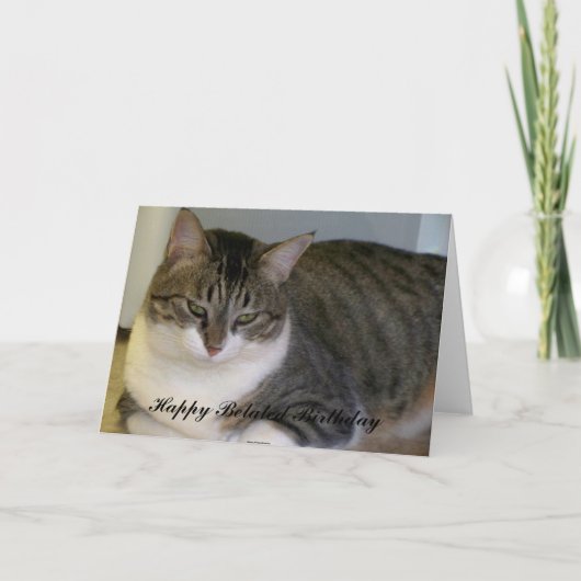 幸せな遅れて誕生日、 カード (正面)