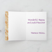 幸せな過ぎ越しの祝いのפסחのおもしろいのユダヤ人のヘブライマツァのMatzah カード (内部)