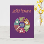 幸せな過ぎ越しの祝い カード (黄色い花)