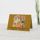 幸せな過ぎ越しの祝い: ユダヤ人の光のフェスティバル カード (裏面)