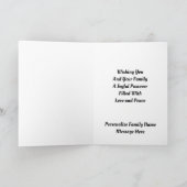 幸せな過ぎ越し猫 カード (内部)