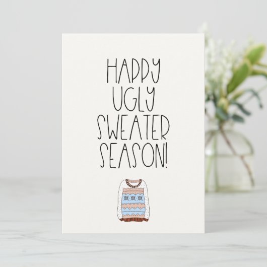 幸せな醜いセーターおもしろいシーズン シーズンカード (スタンド正面)