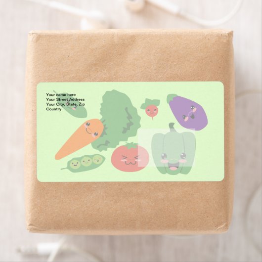 幸せな野菜 ラベル (インサイチュ)