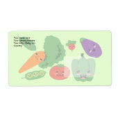 幸せな野菜 ラベル (正面)