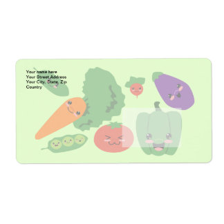 幸せな野菜 ラベル