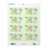 幸せな野菜 ラベル (フルシート)