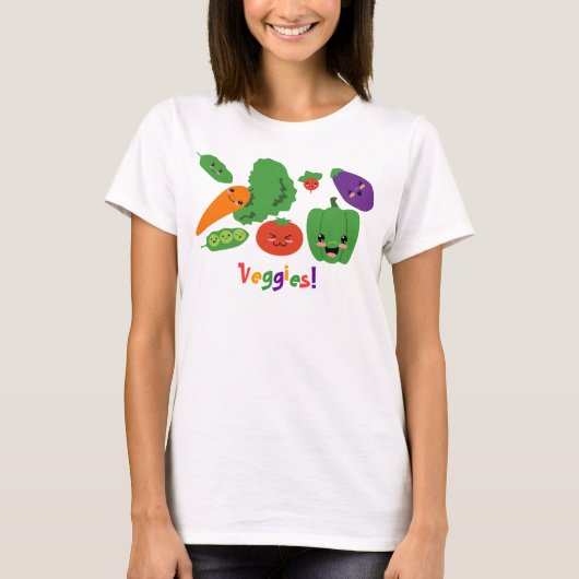 幸せな野菜 Tシャツ (正面)