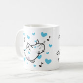 幸せな金曜日にかわいいシャイ悪魔 コーヒーマグカップ (正面左)