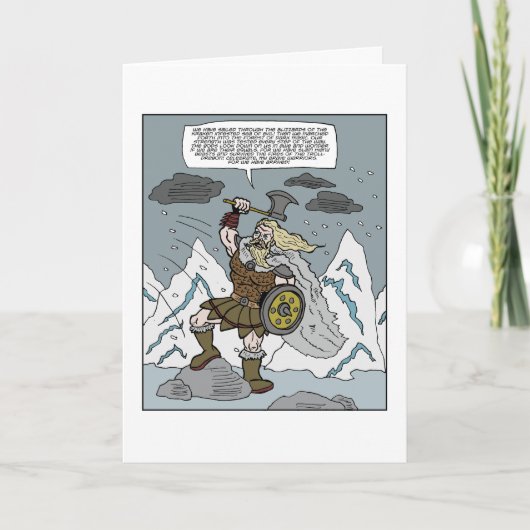 幸せな金曜日のバイキングの挨拶状 カード (正面)