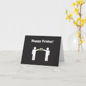 幸せな金曜日のメッセージカード カード (黄色い花)