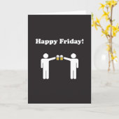 幸せな金曜日の挨拶状 カード (黄色い花)