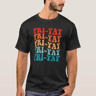 幸せな金曜日 愛好家 楽しい先生 グルーヴィー Tシャツ