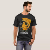幸せな釣り人ビッグフィッシングデザイン Tシャツ (正面フル)
