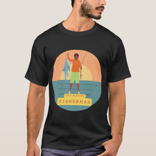 幸せな釣り人 Tシャツ (正面)