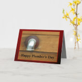 幸せな鉛管工の日 カード (黄色い花)