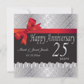 幸せな銀婚25周年 招待状 (正面)